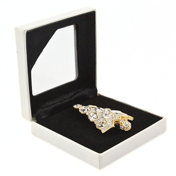 Grandeur SWAROVSKI Limited Edition 1996 Christmas Tree Holiday Brooch Pin - Picture 3 of 12